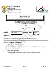 Full Download Electrotechnics N6 Question Papers And Answers 