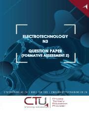 Electrotechnology N3 Question Paper 2014