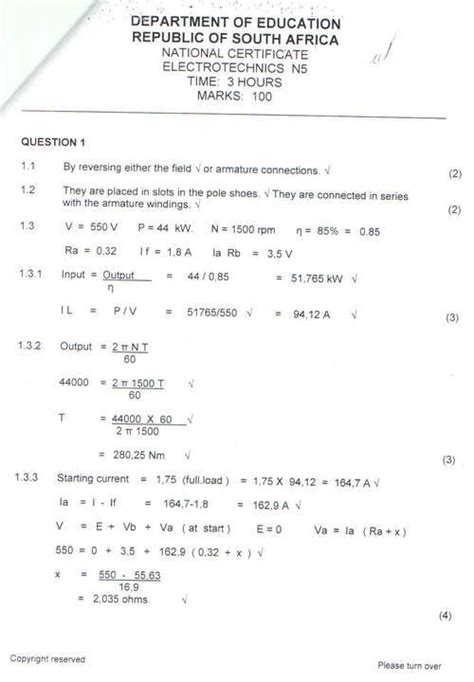 Full Download Electrotechnology N5 Question Papers Memo 