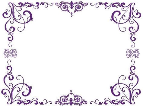 Elegant Purple Swirl Border Clip Art