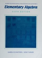 Elementary Algebra 6th Edition