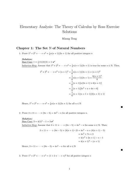 Elementary Analysis Ross Solutions