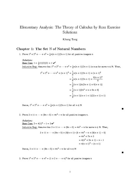 Elementary Analysis Solution
