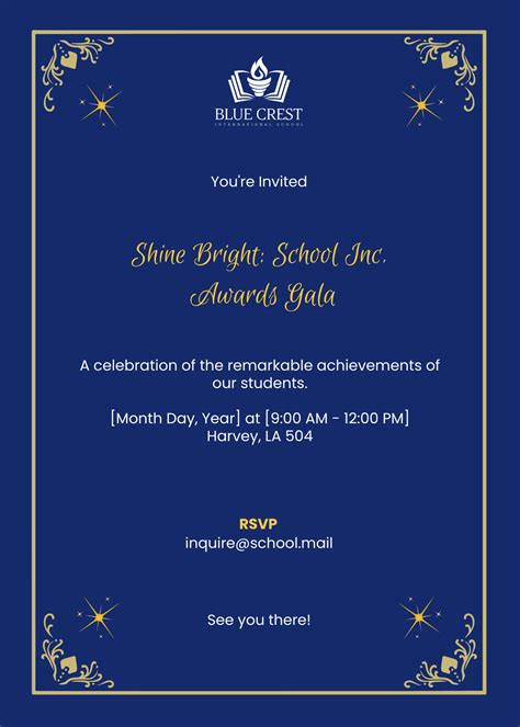 Elementary Awards Day Invitation