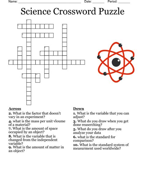 Elementary Concept Crossword Science Crossword Puzzles For Middle School - Science Crossword Puzzles For Middle School