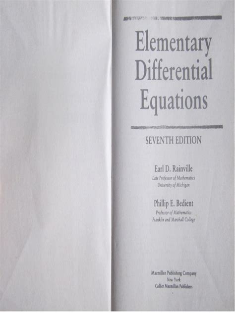 Elementary Differential Equations 7th Edition Solution Manual