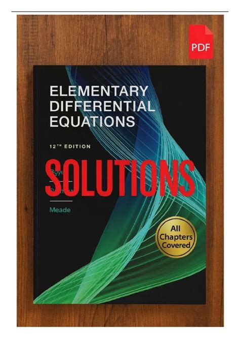 Elementary Differential Equations Boyce Solutions Manual Pdf