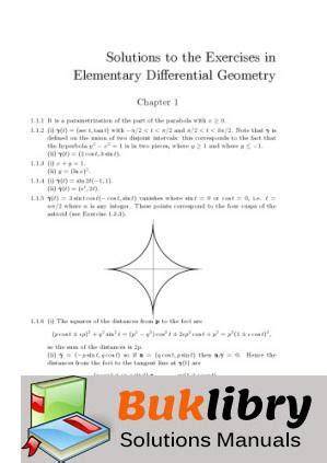 elementary differential geometry pressley solution manual