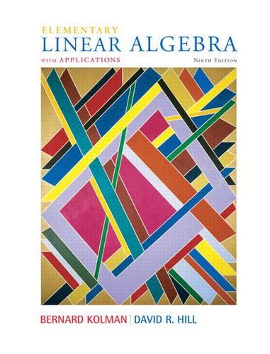 Elementary Linear Algebra Kolman