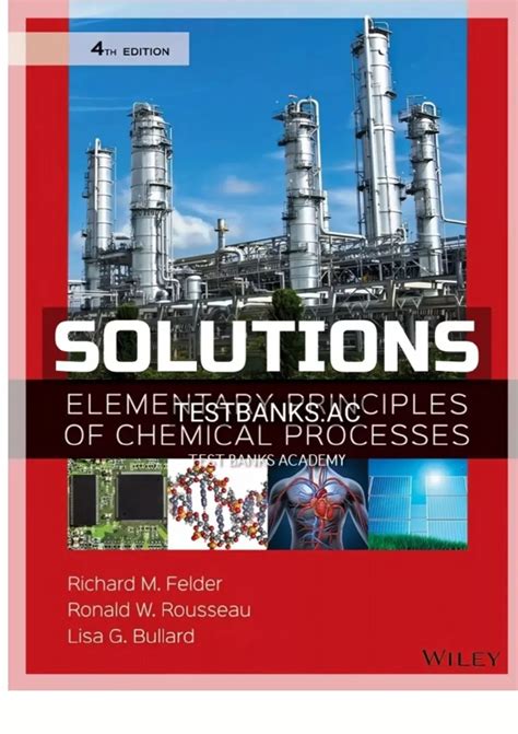 Elementary Principles Chemical Processes Solutions James