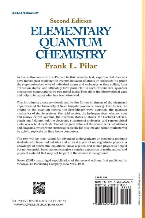 Elementary Quantum Chemistry Second Edition Frank L Pilar