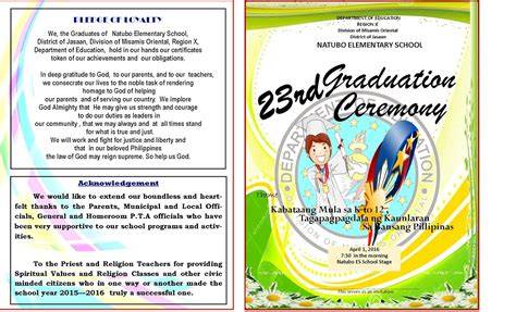 elementary school graduation program template