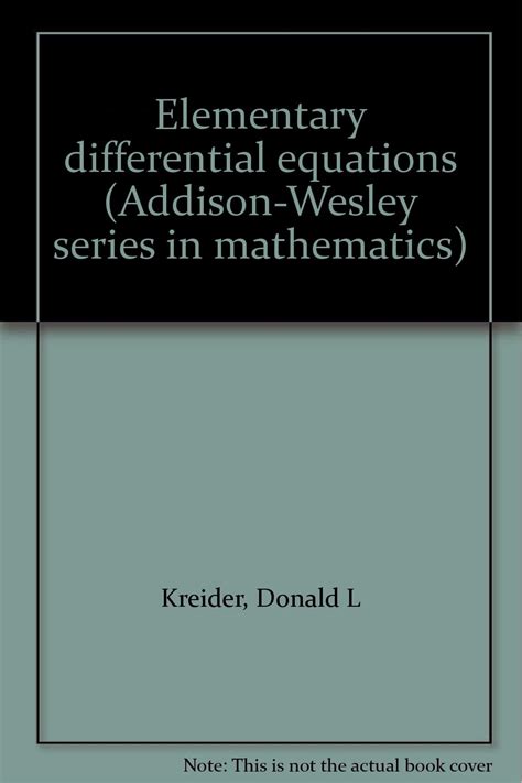 Download Elementary Differential Equations Addison Wesley Series In Mathematics 