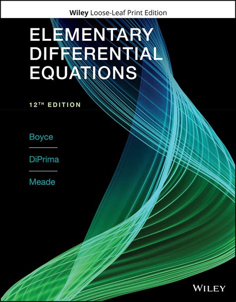 Download Elementary Differential Equations Boyce 7Th Edition 
