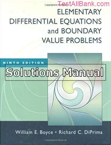 Full Download Elementary Differential Equations Boyce 9Th Edition Solutions Manual Pdf 