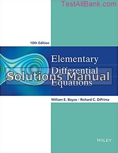 Read Online Elementary Differential Equations Boyce Solutions Manual Download 