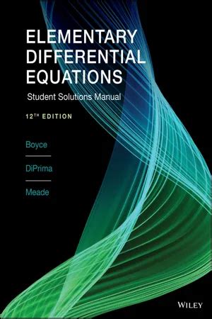 Read Elementary Differential Equations Ninth Edition All Solutions 