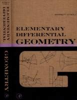 Read Elementary Differential Geometry Parker Millman Solution 