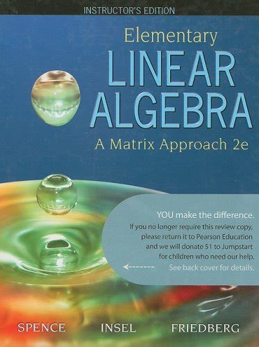 Read Elementary Linear Algebra A Matrix Approach 2Nd Edition Ebook 