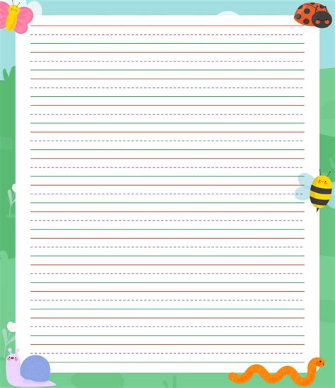 Full Download Elementary Lined Writing Paper Template 