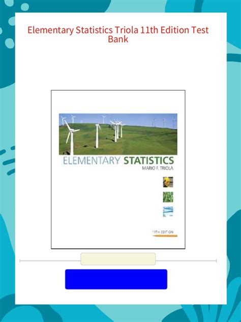 Full Download Elementary Statistics Triola 11Th Edition Even Answers 