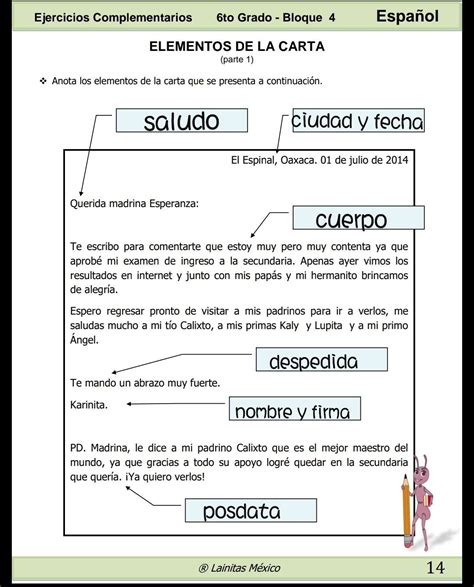 Elementos De Una Carta
