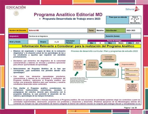 Elementos Del Programa Analitico