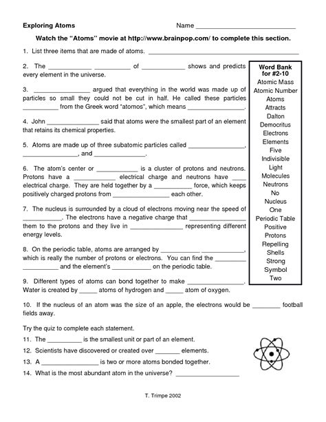 Elements And Atoms 3rd Grade Reading Comprehension Worksheet Atoms And Elements Worksheet - Atoms And Elements Worksheet