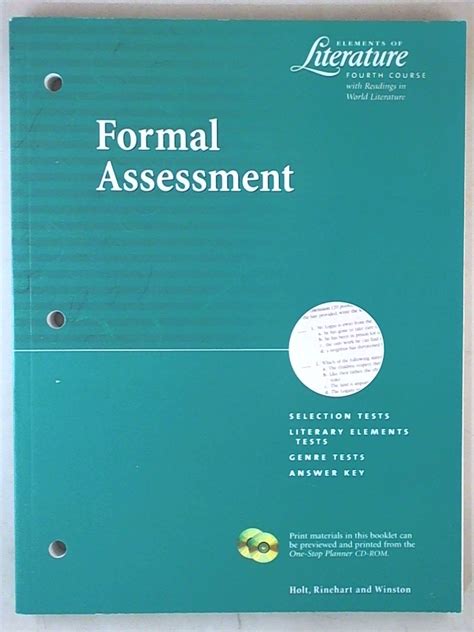 Elements Literature Fourth Course Answer Key