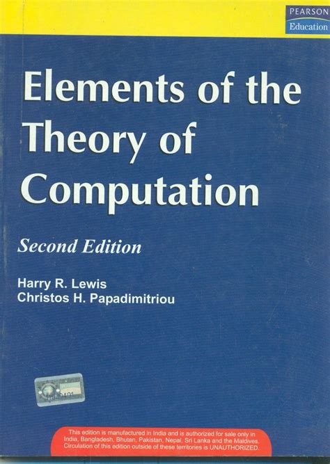 Elements Of Computation Theory 1st Edition