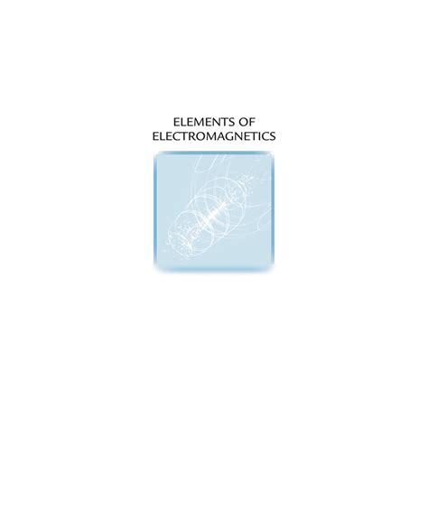 elements of electromagnetics solution