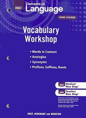 Elements Of Language Vocabulary Workshop Grade 12 Sixth Course