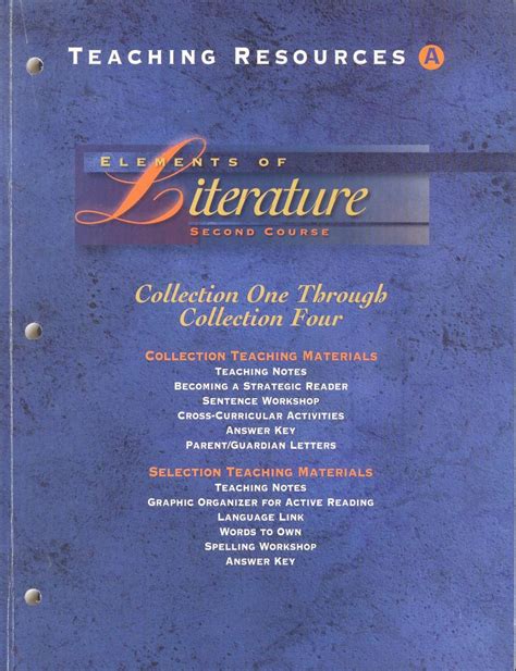 Elements Of Literature Second Course The Holt Reader An Interactive Worktext Instruction In Reading Literature And Informational Materials Standardized Test Practice
