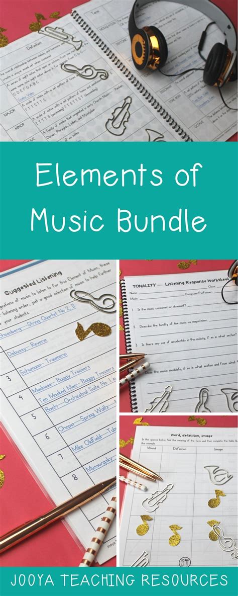 Elements Of Music Listening Worksheets Bundle Middle And Music Worksheets For 4th Grade - Music Worksheets For 4th Grade
