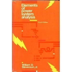 Elements Of Power System Analysis By Stevenson Solution Manual