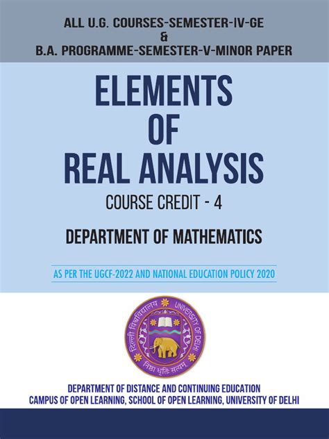 Elements Of Real Analysis David A Sprecher