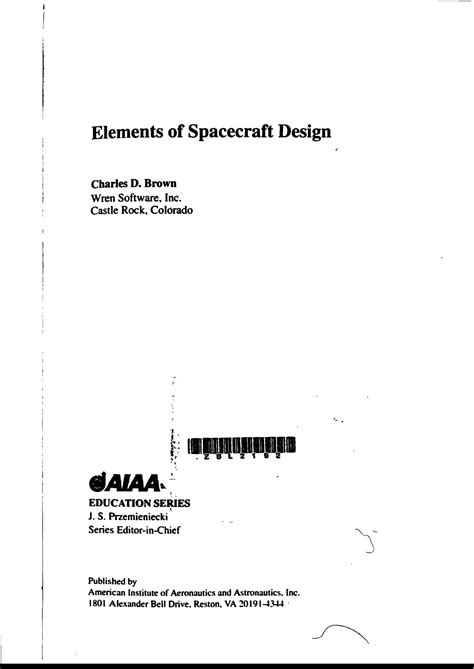 Elements Of Spacecraft Design 1st Ed