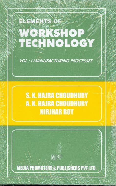 Elements Of Workshop Technology Bing