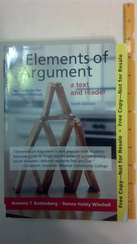 Read Elements Of Argument By Rottenberg And Winchell 