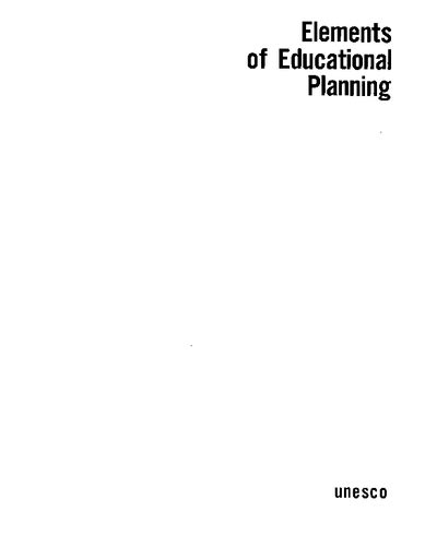 Full Download Elements Of Educational Planning Unesco 