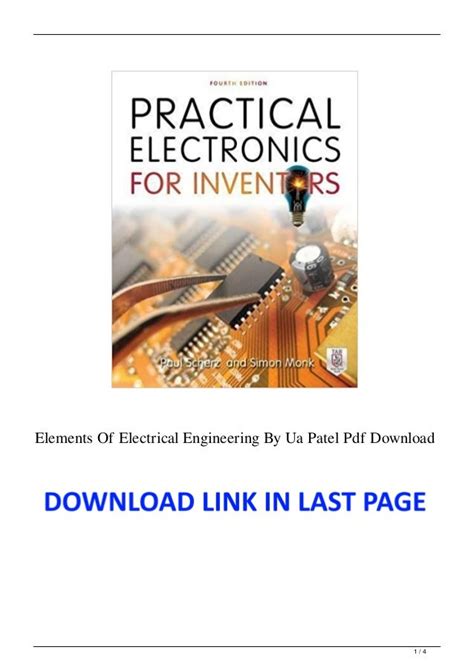 Download Elements Of Electrical Engineering Patel 