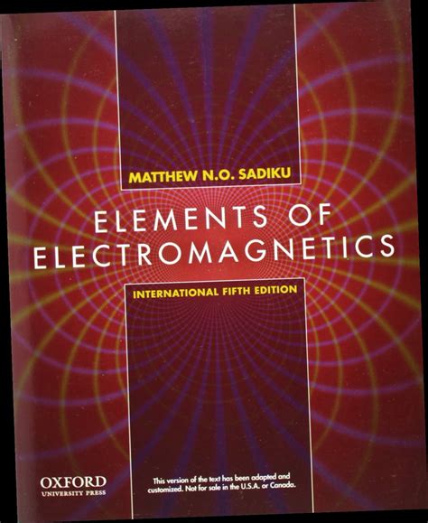 Read Online Elements Of Electromagnetics 5Th Edition Solutions Manual Pdf Sadiku 