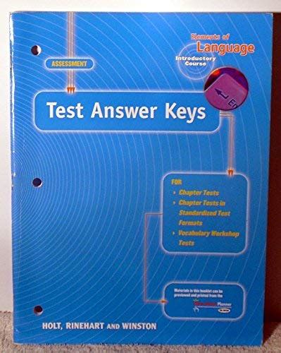 Read Elements Of Language Introductory Course Answer Key 