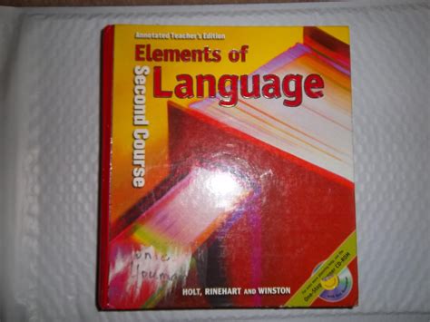 Read Online Elements Of Language Second Course Teacher39S Edition 