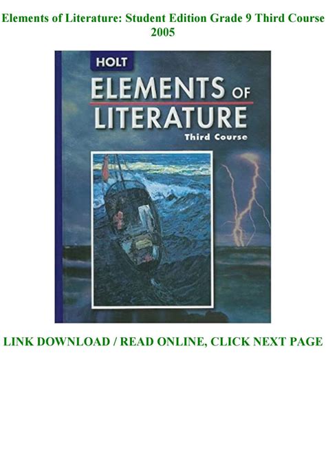 Full Download Elements Of Literature Third Course Answers Uppadaore 