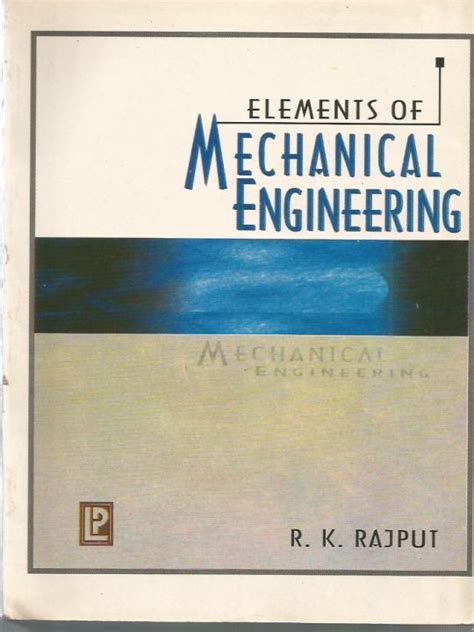 Read Online Elements Of Mechanical Engineering By Rk Rajput 