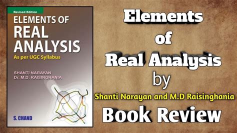 Read Online Elements Of Real Analysis By Shanti Narayan Pdf 