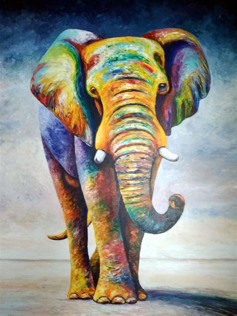 Elephant Acrylic Painting