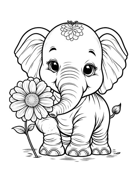 elephant coloring page