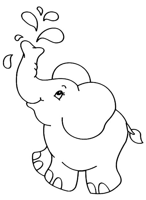 Elephant Coloring Pages Printable Online Kids Drawing Hub Elephant Picture To Color - Elephant Picture To Color